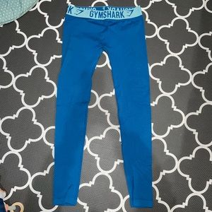 Teal gym shark leggings